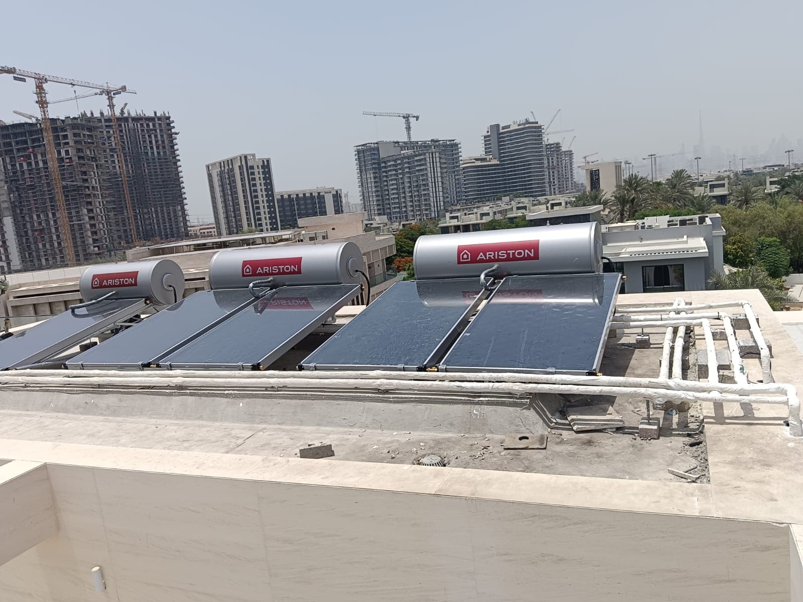Luxury Villa Complex - Dubai Marina - Solar Water Heater Installation in Dubai Marina, Dubai