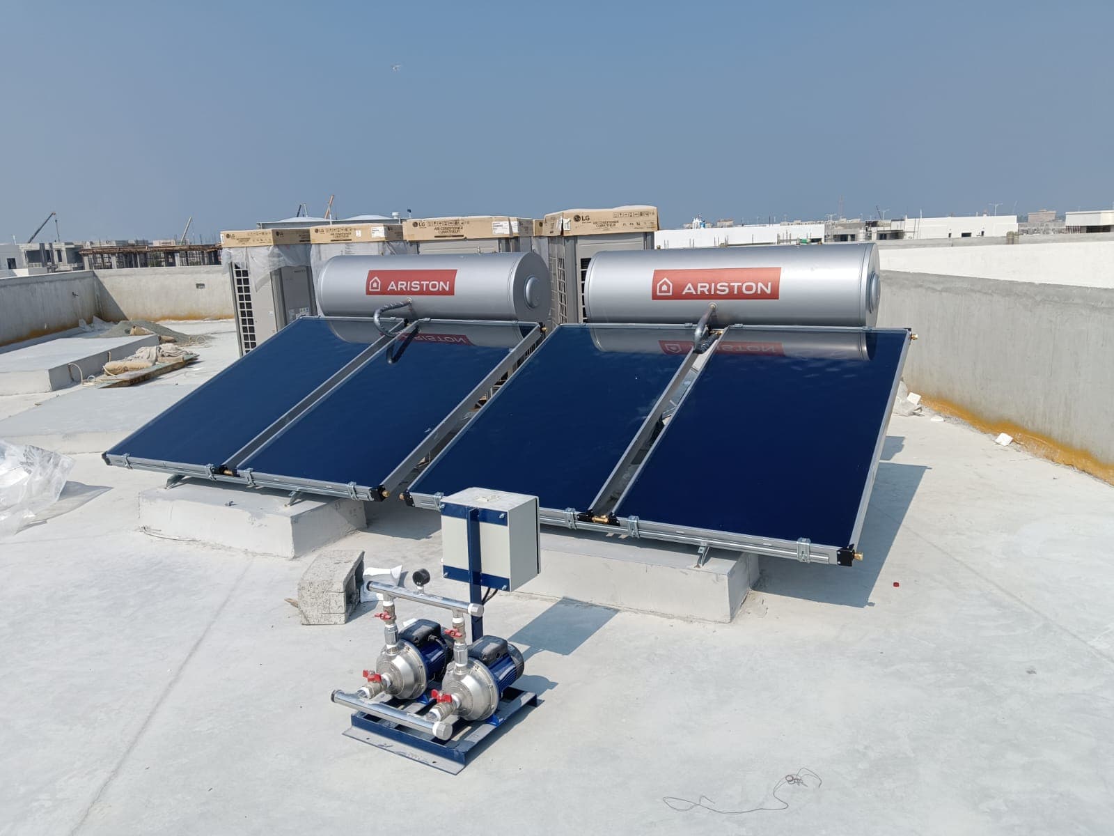School Campus - University City - Solar Water Heater Installation in University City, Sharjah
